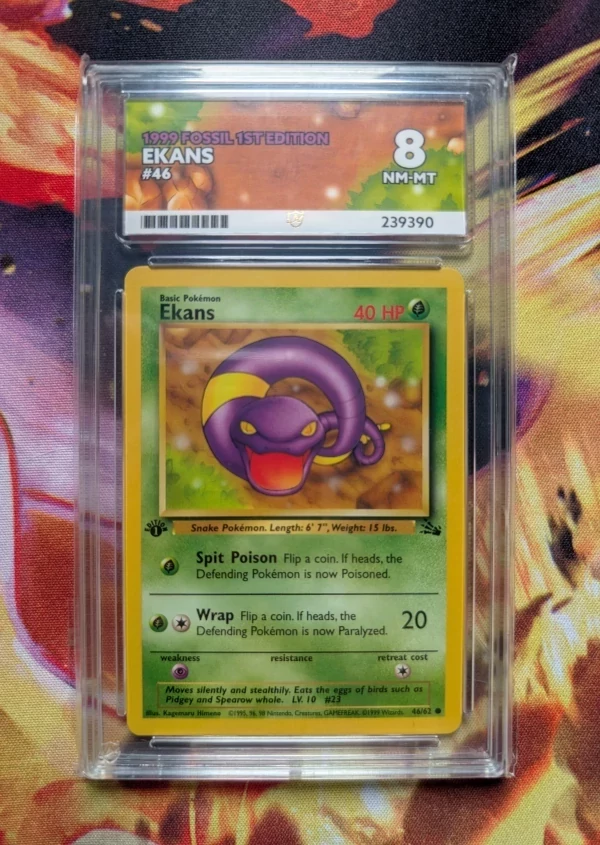 Win Ekans 1st Edition fossil Graded by ACE promotional image