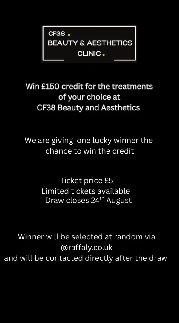 £150 Credit at CF38 Beauty and Aesthetics promotional image