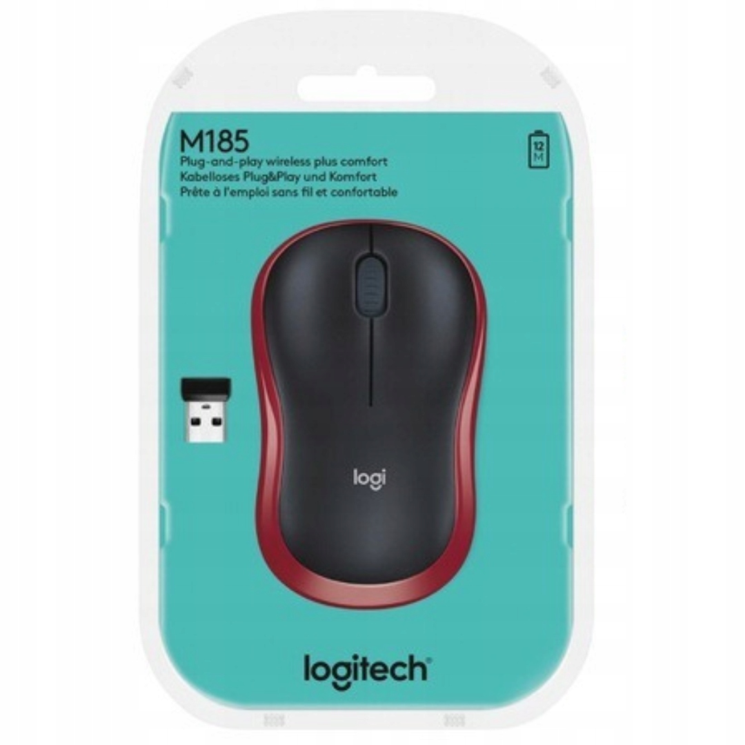 Logitech M185 Red - gotowa do akcji