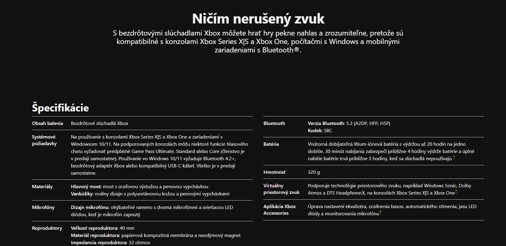 Słuchawki bezprzewodowe Microsoft Xbox Wireless Headset - widok z tyłu