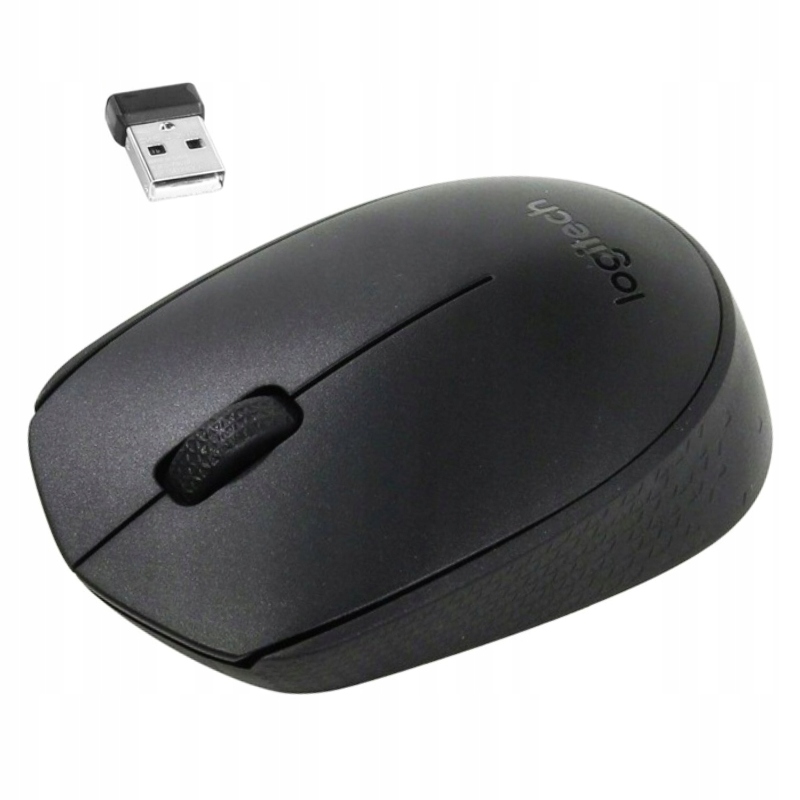 Mysz bezprzewodowa Logitech B170 Black - widok z boku