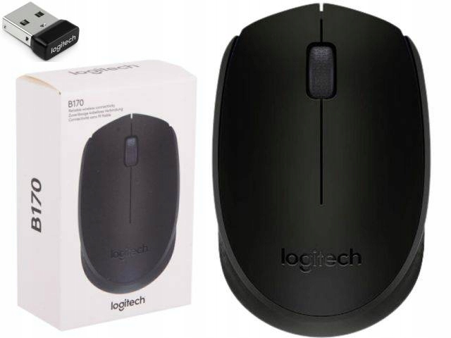Mysz bezprzewodowa Logitech B170 Black - widok z góry
