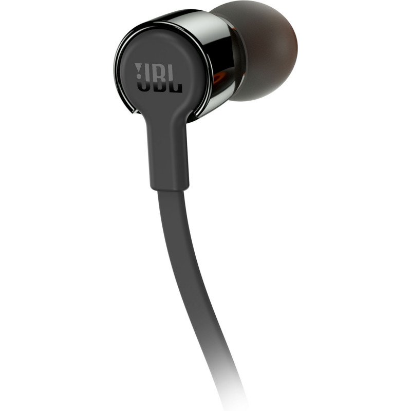 Słuchawki dokanałowe JBL T210 z mikrofonem Czarny Black