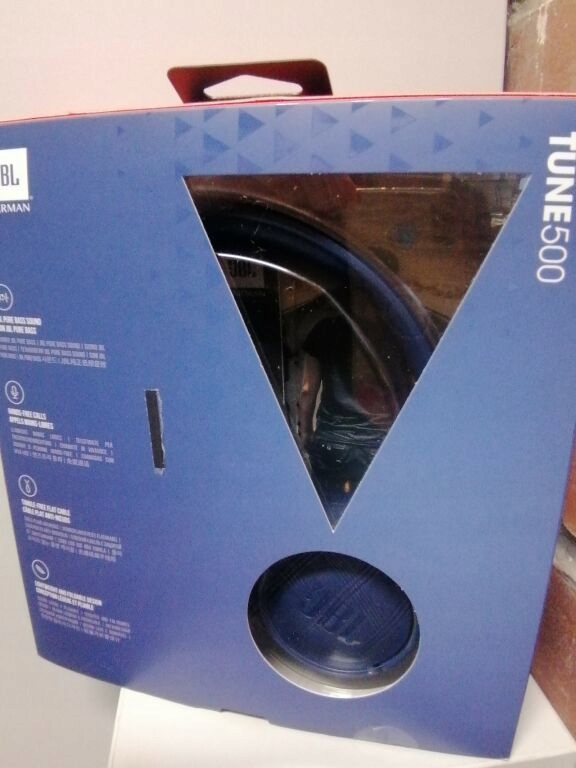 Słuchawki nauszne JBL Tune 500 Blue Niebieski - widok z przodu