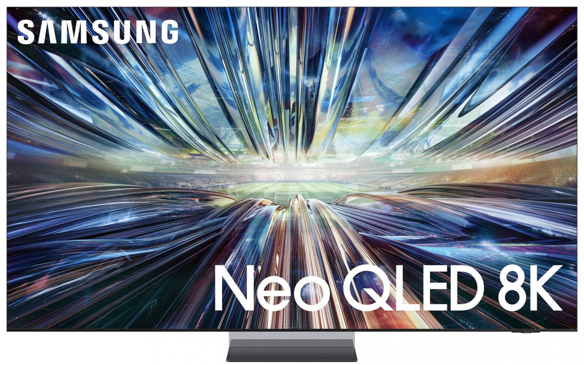 Telewizor Samsung Neo QLED 8K - widok frontalny, ultra rzeczywisty obraz 8K