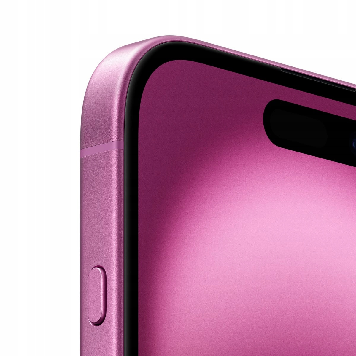 iPhone 16 - Widok boczny, sugerujący długą pracę baterii