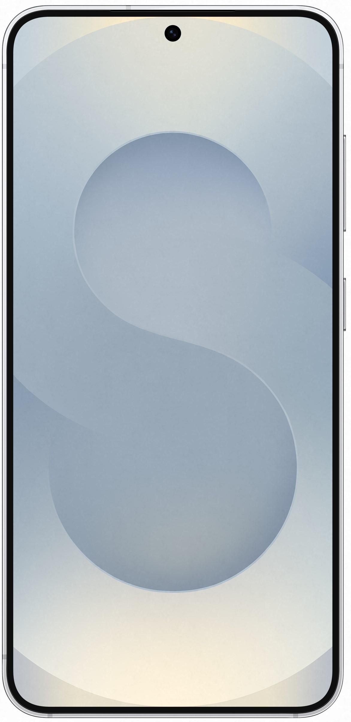 Samsung Galaxy S25 SM-S931BZSDEUE 12/128GB Srebrny - Widok frontu z ekranem