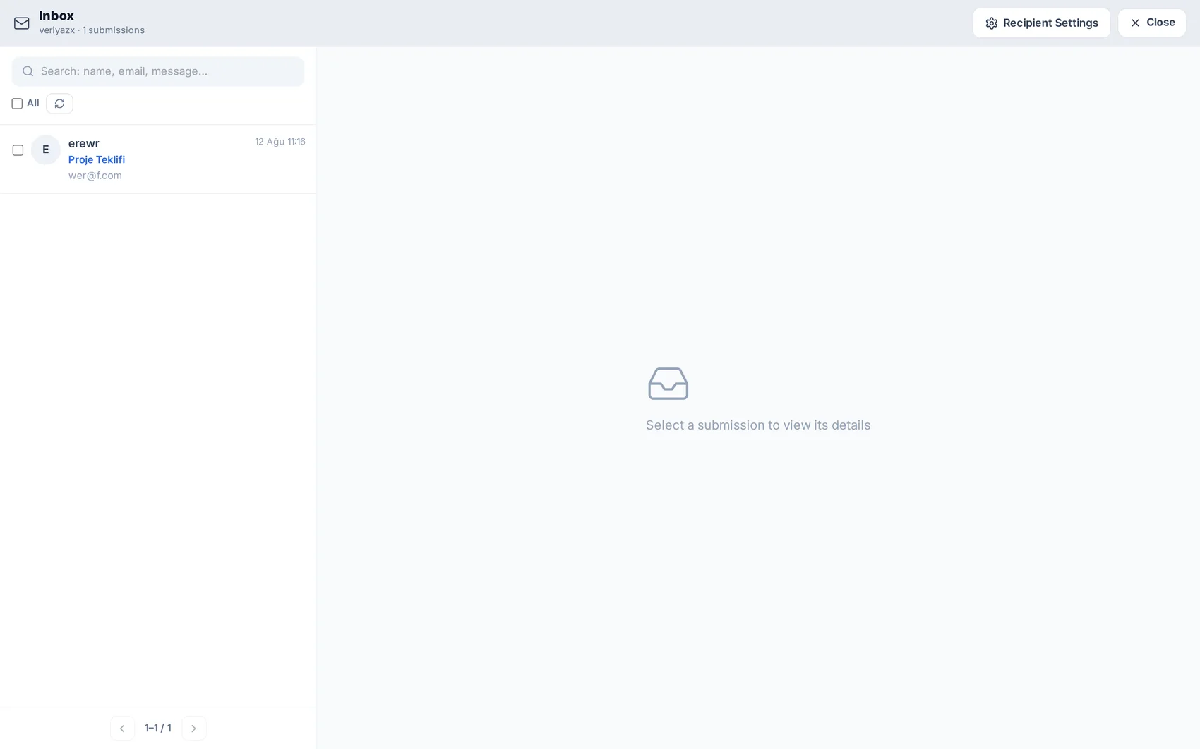 Inbox — product screenshot