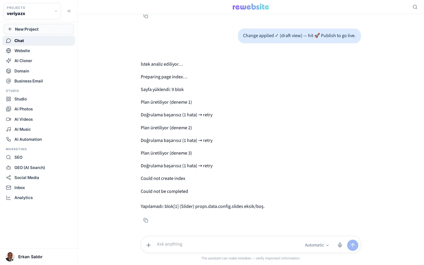 Chat — product screenshot