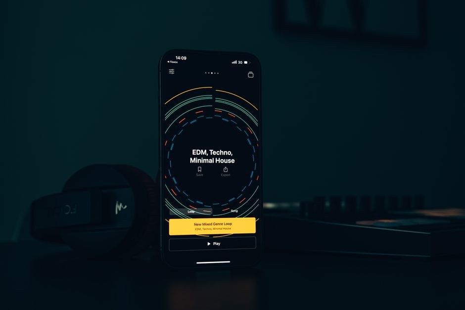 Music app interface