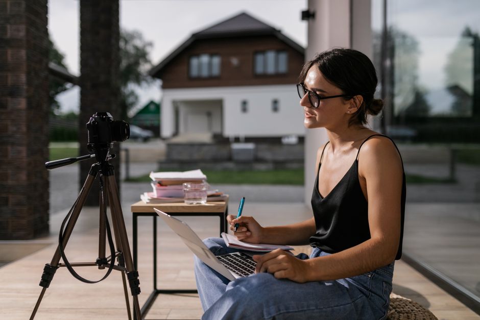 Student studying