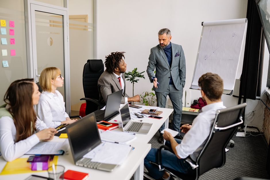 Corporate team discussion