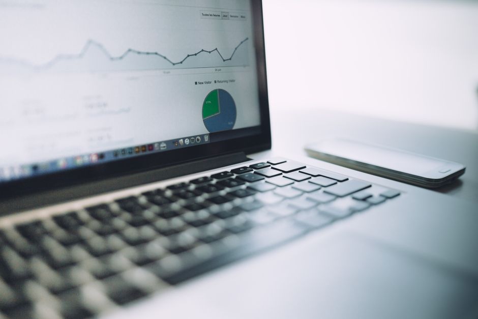 Analytics dashboard with charts