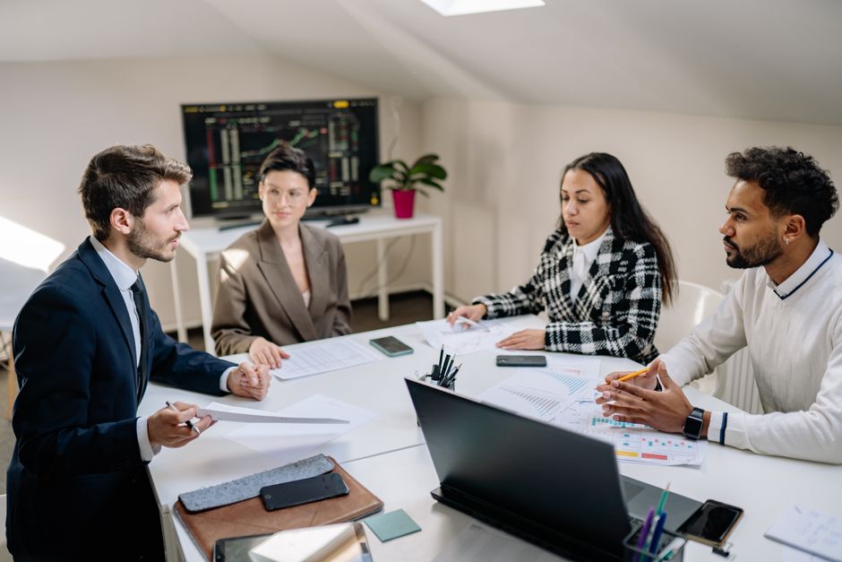 Diverse team in a meeting