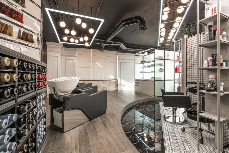 Modern salon ortamı