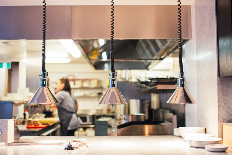 Chef preparing pizza