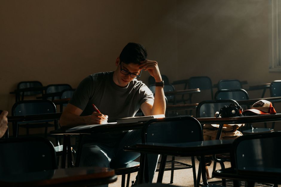 Student in classroom