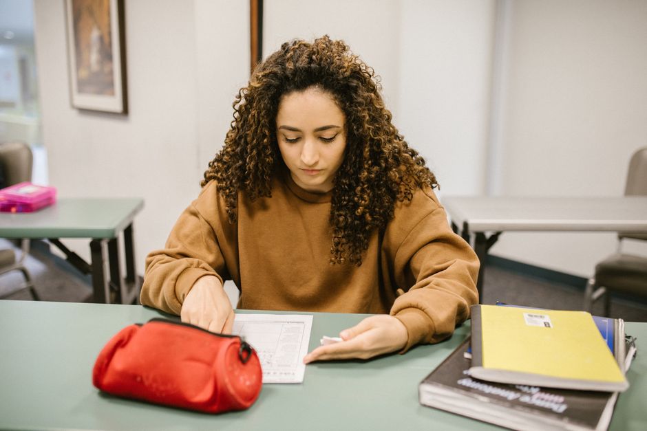 Woman studying