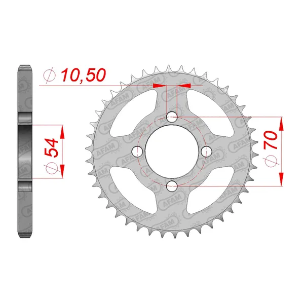 SPR.ARR. 42T 428 CBR125 04-07.
