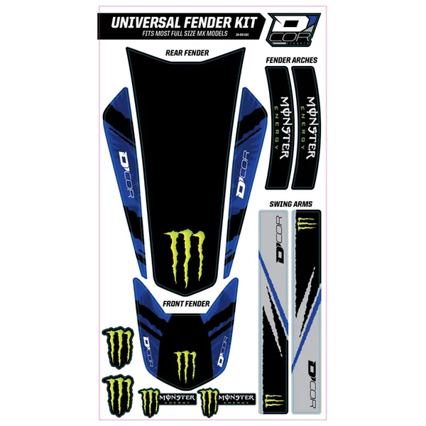 UNIVERSAL FENDER TRIM KIT BLUE MONSTER