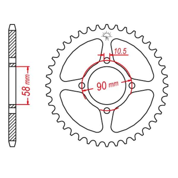 SPR.44T CBR125R 11-17 OE