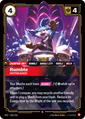 Rumble, Hotheaded