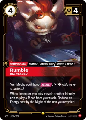 Rumble, Hotheaded