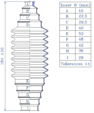 Bellow Kit, steering