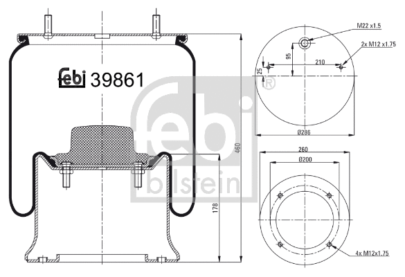 Bellow, air suspension (39861)