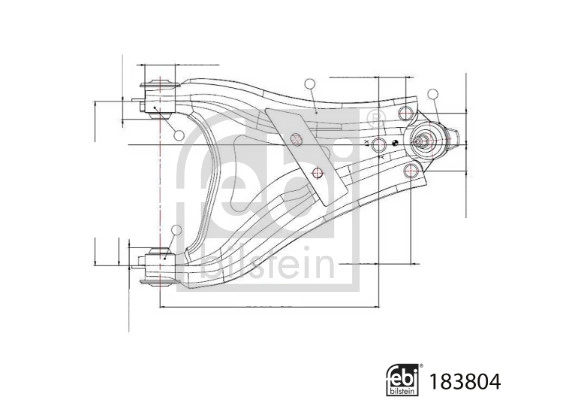 Control/Trailing Arm, wheel suspension (183804)