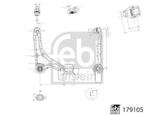 Control/Trailing Arm, wheel suspension