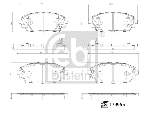 Brake Pad Set, disc brake (179955)
