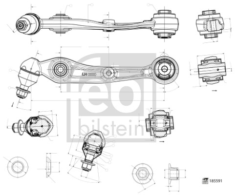 Control/Trailing Arm, wheel suspension (185591)