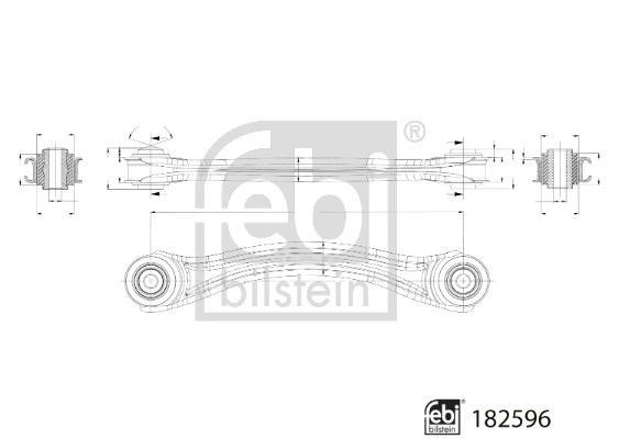 Control/Trailing Arm, wheel suspension (182596)
