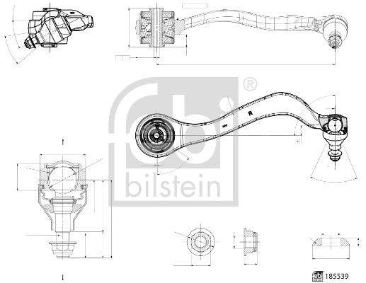 Control/Trailing Arm, wheel suspension (185539)