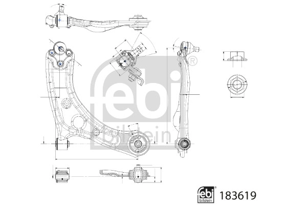 Control/Trailing Arm, wheel suspension (183619)