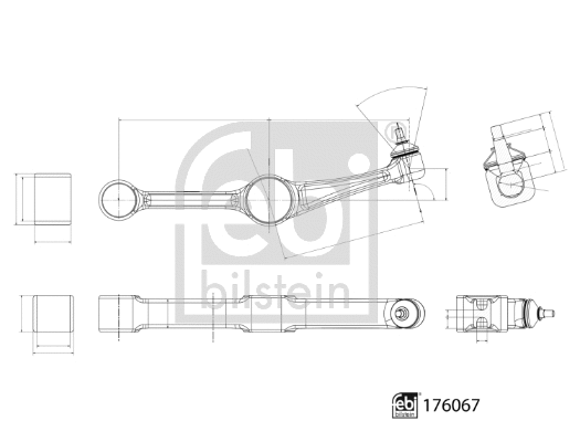 Control/Trailing Arm, wheel suspension