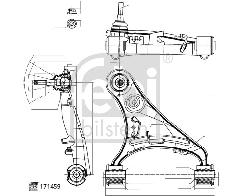 Control/Trailing Arm, wheel suspension (185763)