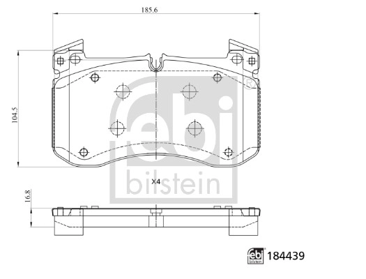 Brake Pad Set, disc brake (184439)