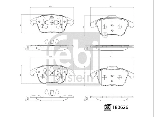 Brake Pad Set, disc brake (180626)
