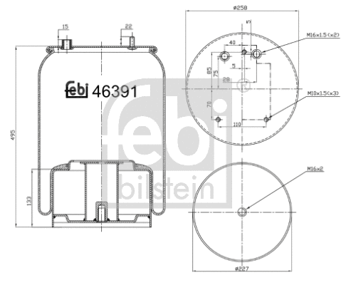 Bellow, air suspension (46391)