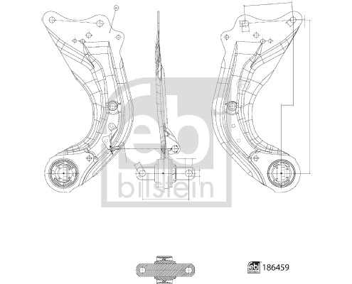 Control/Trailing Arm, wheel suspension (186459)