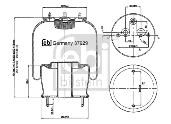 Bellow, air suspension (37929)