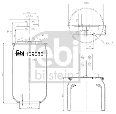Bellow, air suspension (109086)