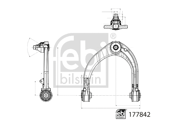 Control/Trailing Arm, wheel suspension
