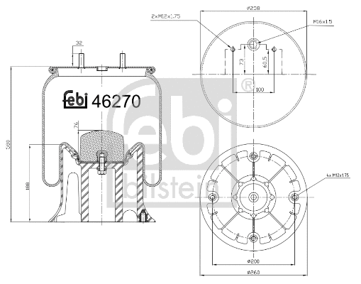 Bellow, air suspension (46270)