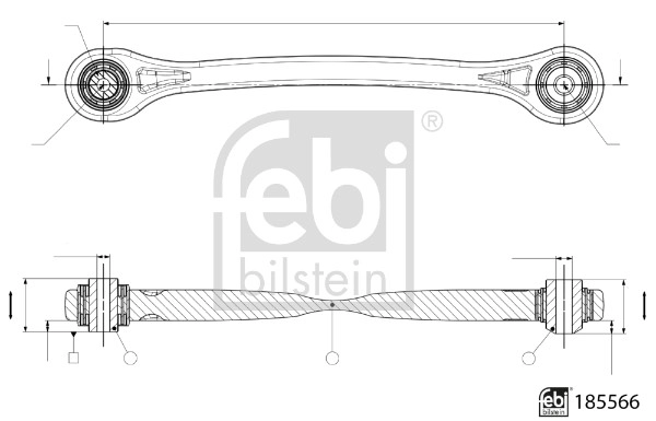 Control/Trailing Arm, wheel suspension (185566)