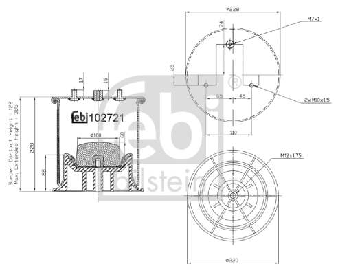 Bellow, air suspension (102721)