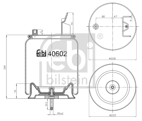 Bellow, air suspension (40602)
