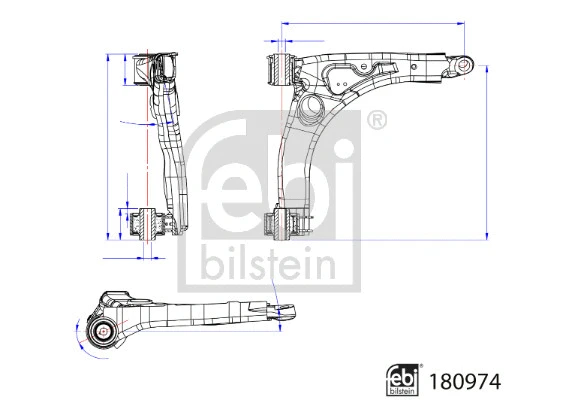 Control/Trailing Arm, wheel suspension